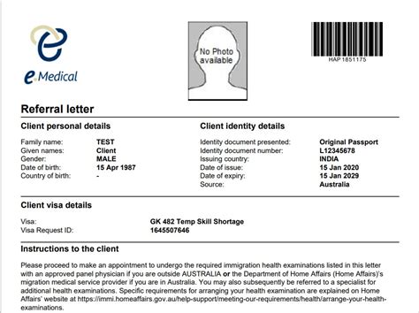 emedical referral letter.